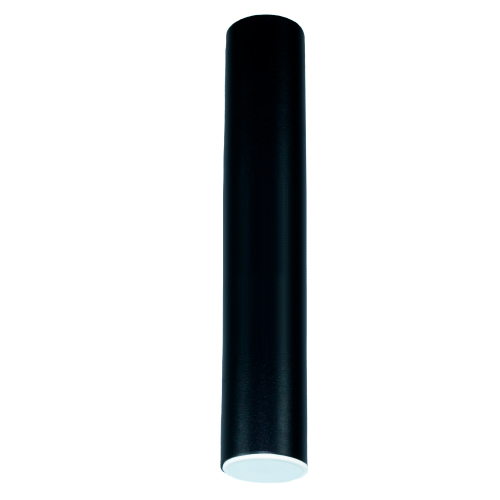 Plafon caño gu10 largo 40cm negro